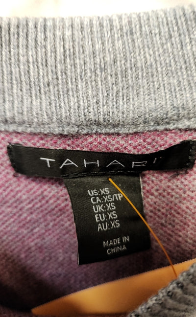 Tahari Women's Size XS Gray Sweater