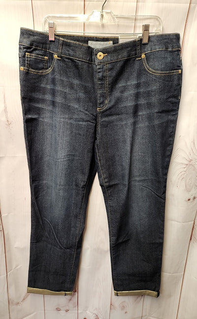 Chico's Women's Size 3 = US 16 Blue Jeans Ankle