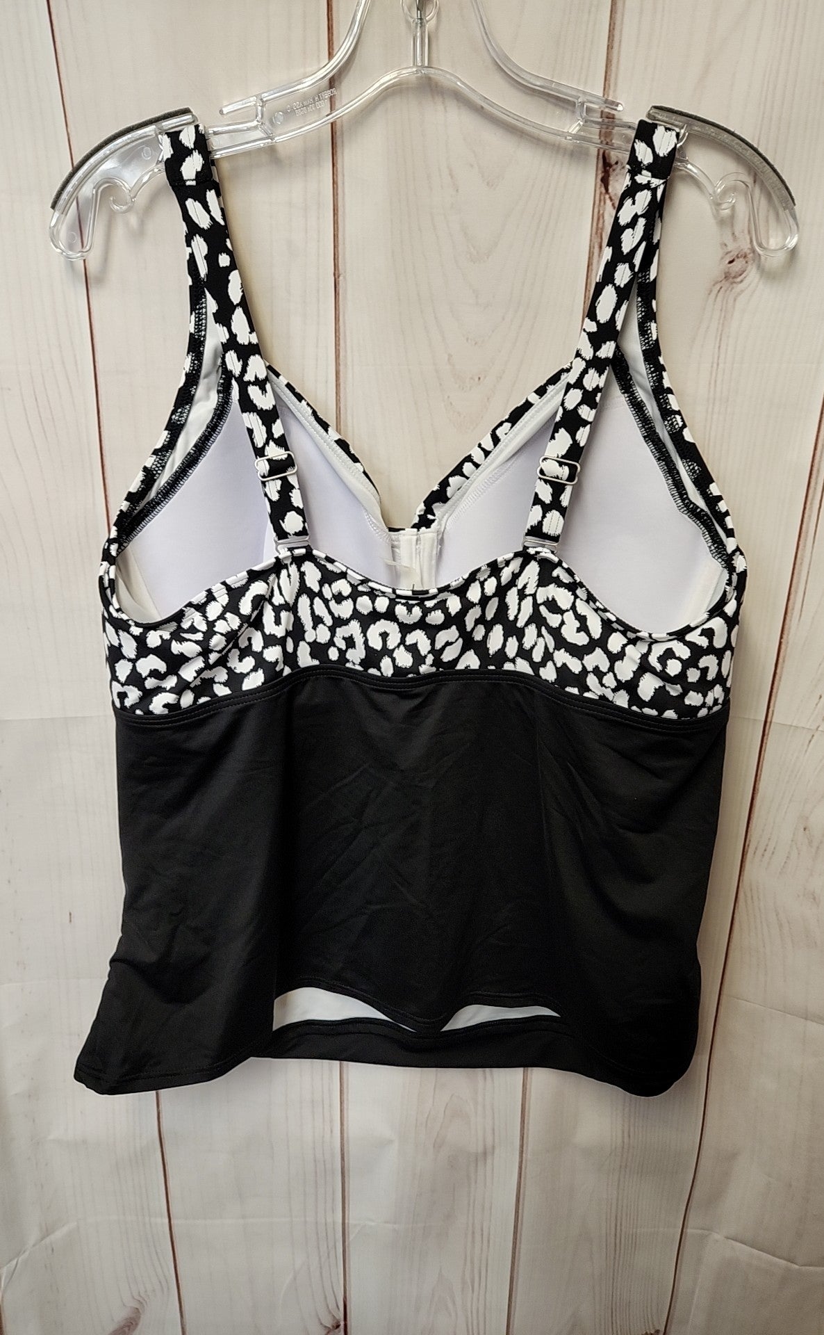 Lands End Women's Size 18 Black Swim Top