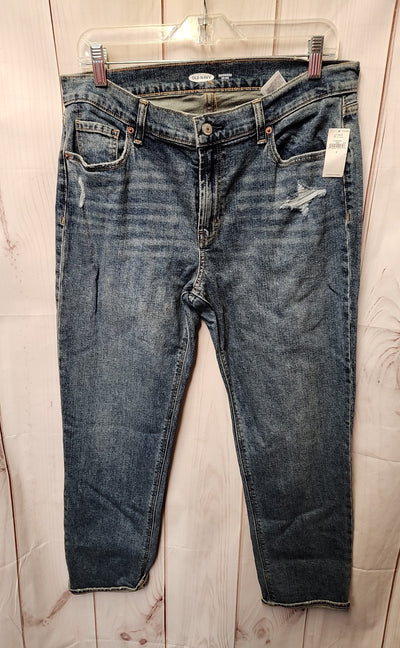NWT Old Navy Women's Size 29 (7-8) Blue Jeans Boyfriend Mid Rise