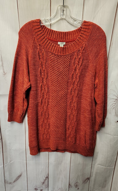 LL Bean Women's Size XL Orange Sweater