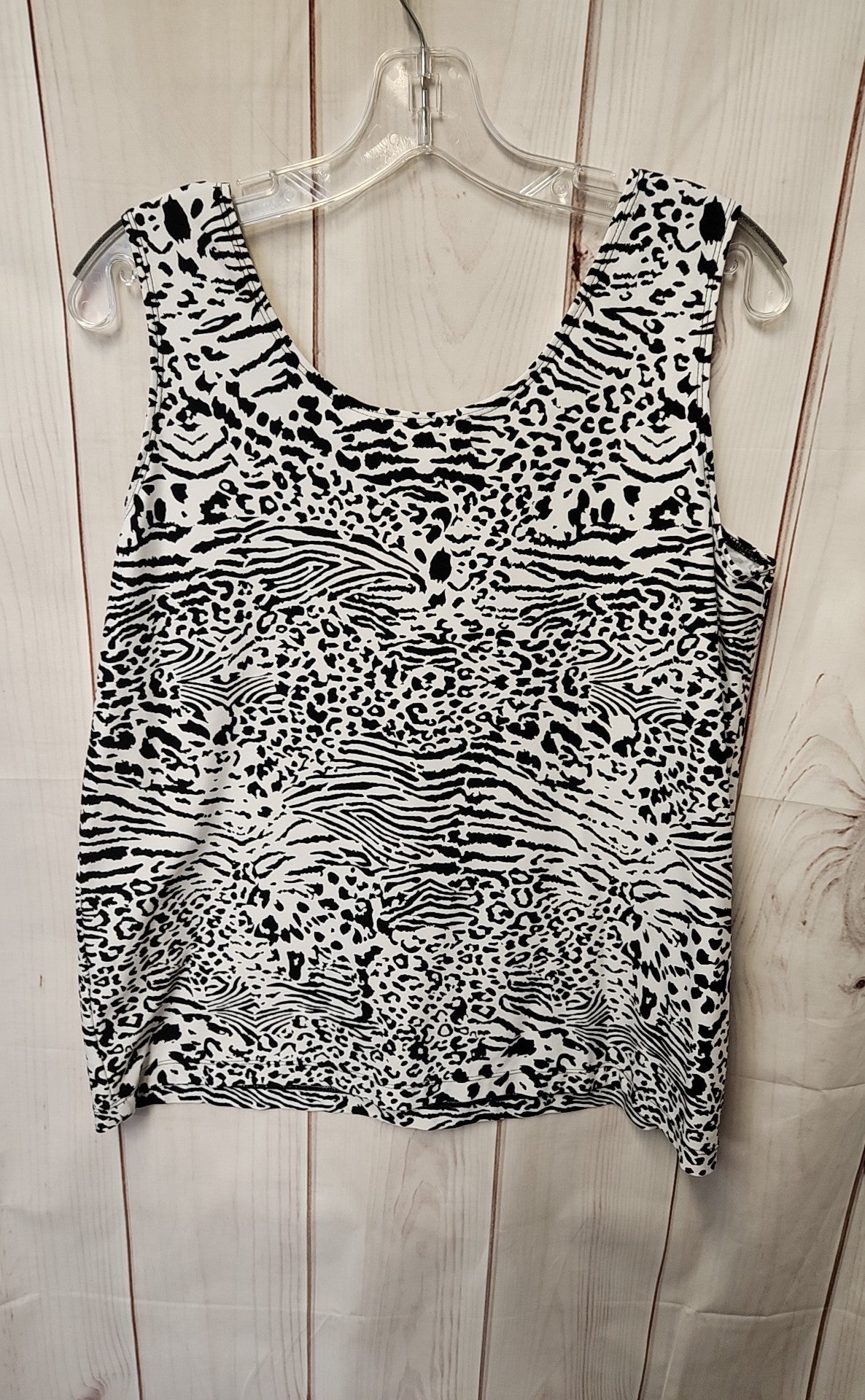 Chico's Women's Size 3 = US XL White & Black Sleeveless Top