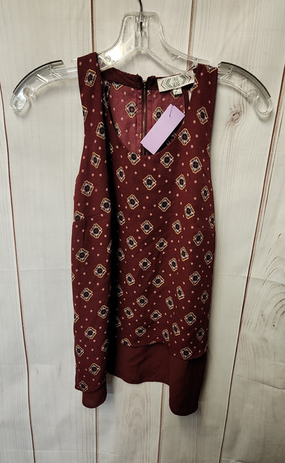 Pink Rose Women's Size S Red Sleeveless Top