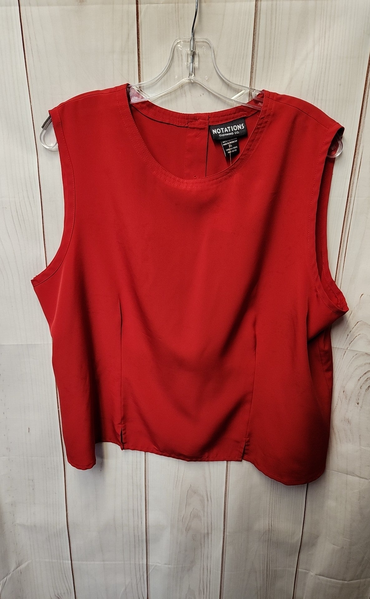 Notations Women's Size XL Red Sleeveless Top