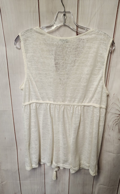 NWT Max Studio Women's Size XL White Sleeveless Top