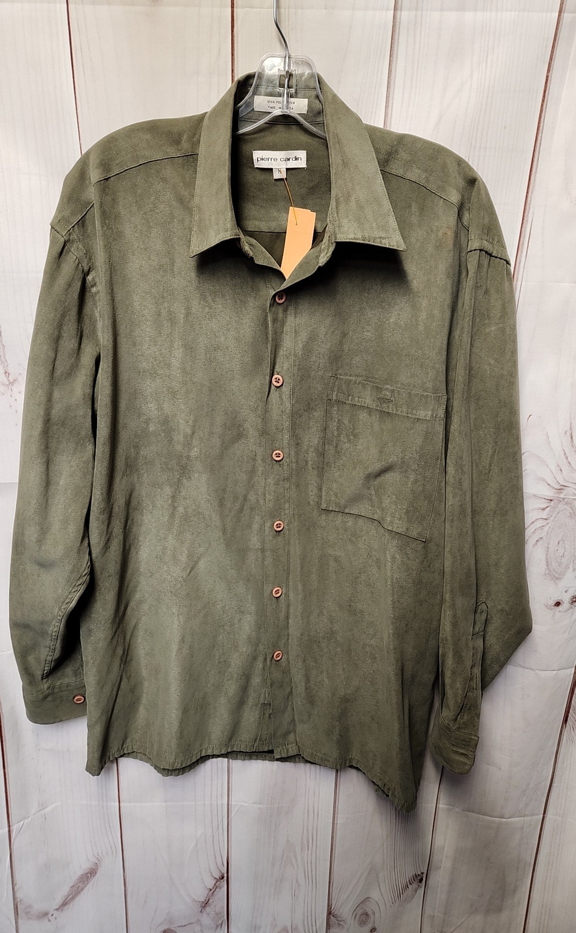Pierre Cardin Men's Size M Olive Green Shirt