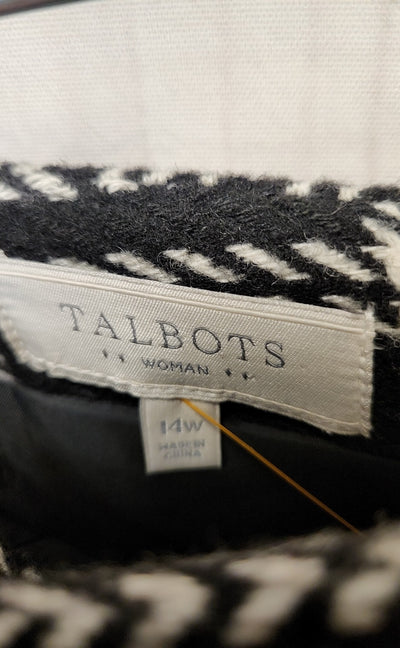 Talbots Women's Size 14 Black & White Skirt