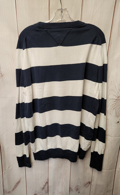 Tommy Hilfiger Men's Size L Navy & White Sweater