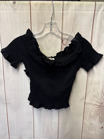 Hot & Delicious Women's Size S Black Short Sleeve Top