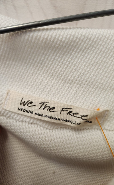 NWT We the Free Women's Size M White Long Sleeve Top