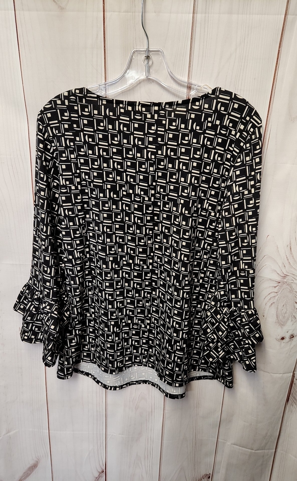 Zac & Rachel Women's Size M Black 3/4 Sleeve Top