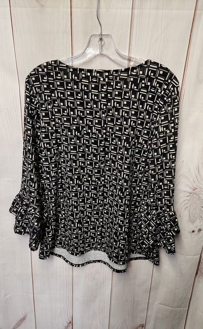 Zac & Rachel Women's Size M Black 3/4 Sleeve Top