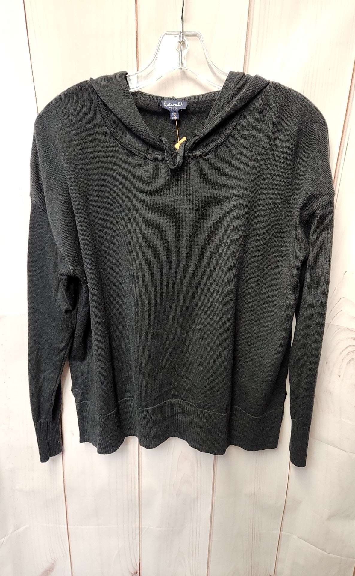 Splendid Women's Size XS Black Hooded Sweater