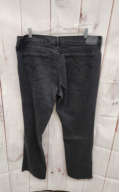 Levis Women's Size 33 (15-16) 505 Straight Black Jeans