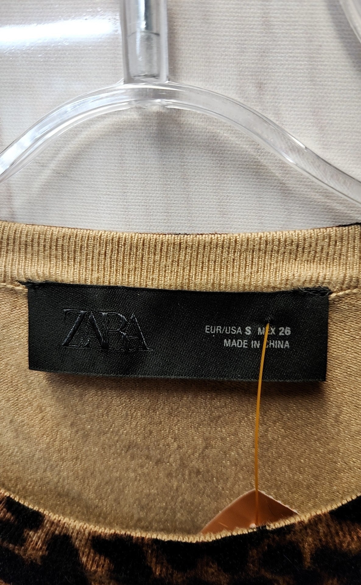 Zara Women's Size S Brown Animal Print Sweater