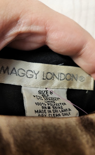 Maggy London Women's Size 8 Brown Dress