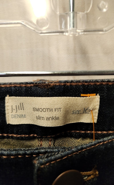 NWT J Jill Women's Size 33 (15-16) Blue Jeans Smooth Fit Slim Ankle
