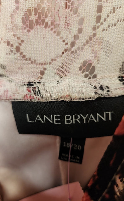 Lane Bryant Women's Size 18/20 Pink Lace Floral Dress