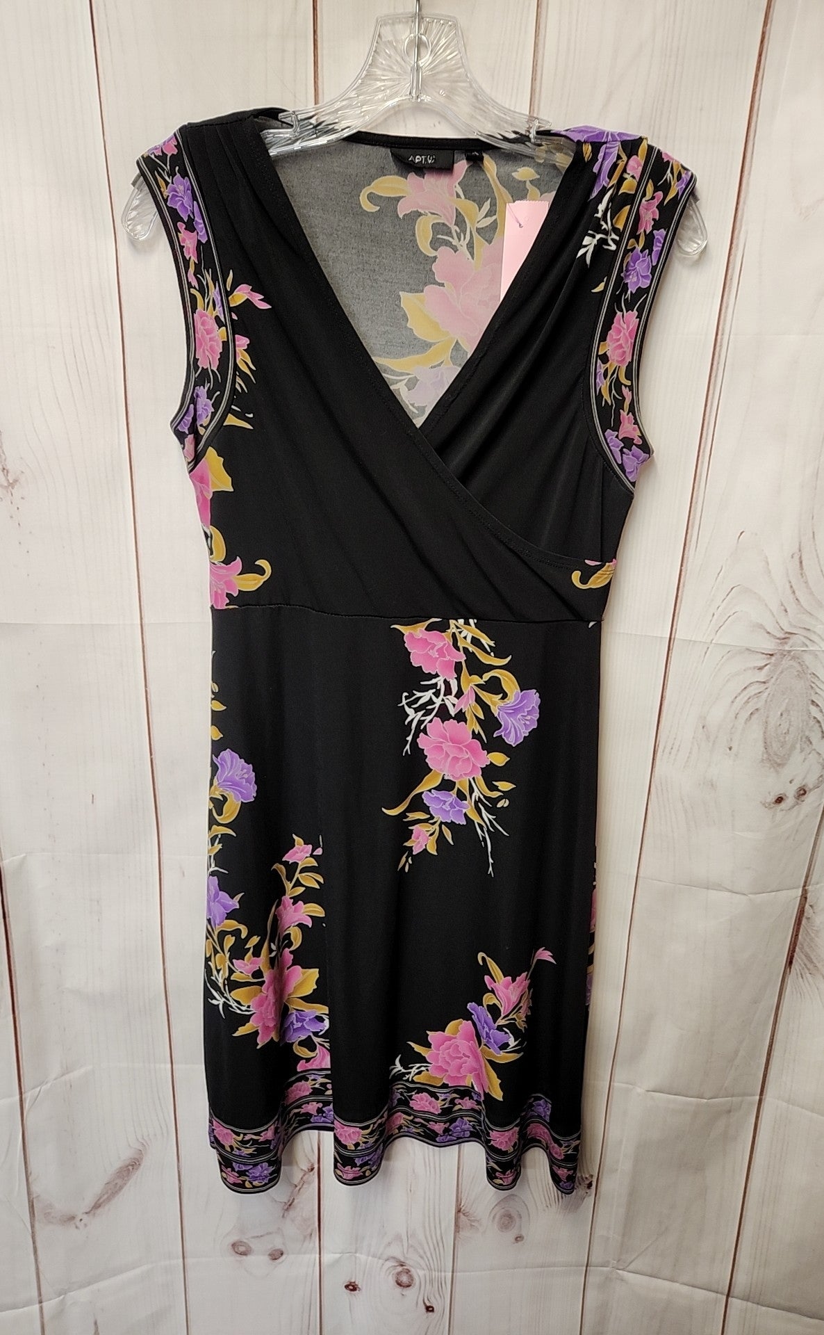 Apt 9 Women's Size S Black Floral Dress