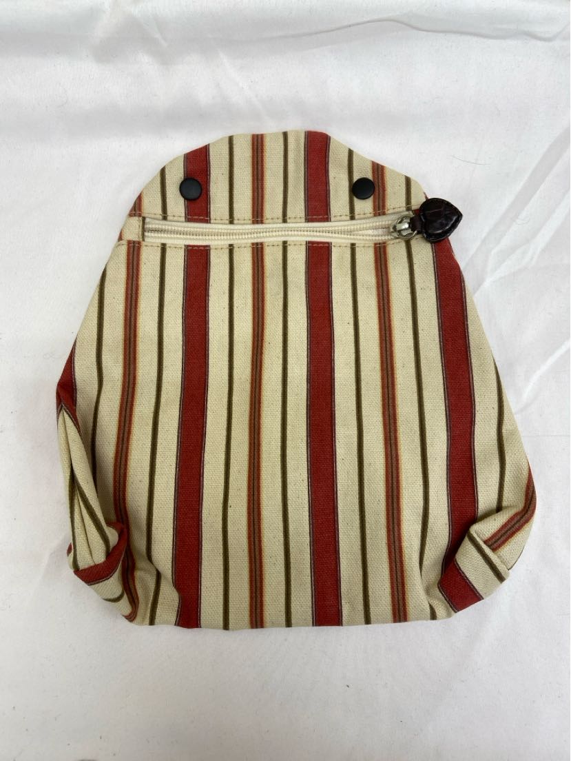 Red & White Stripe Pouch