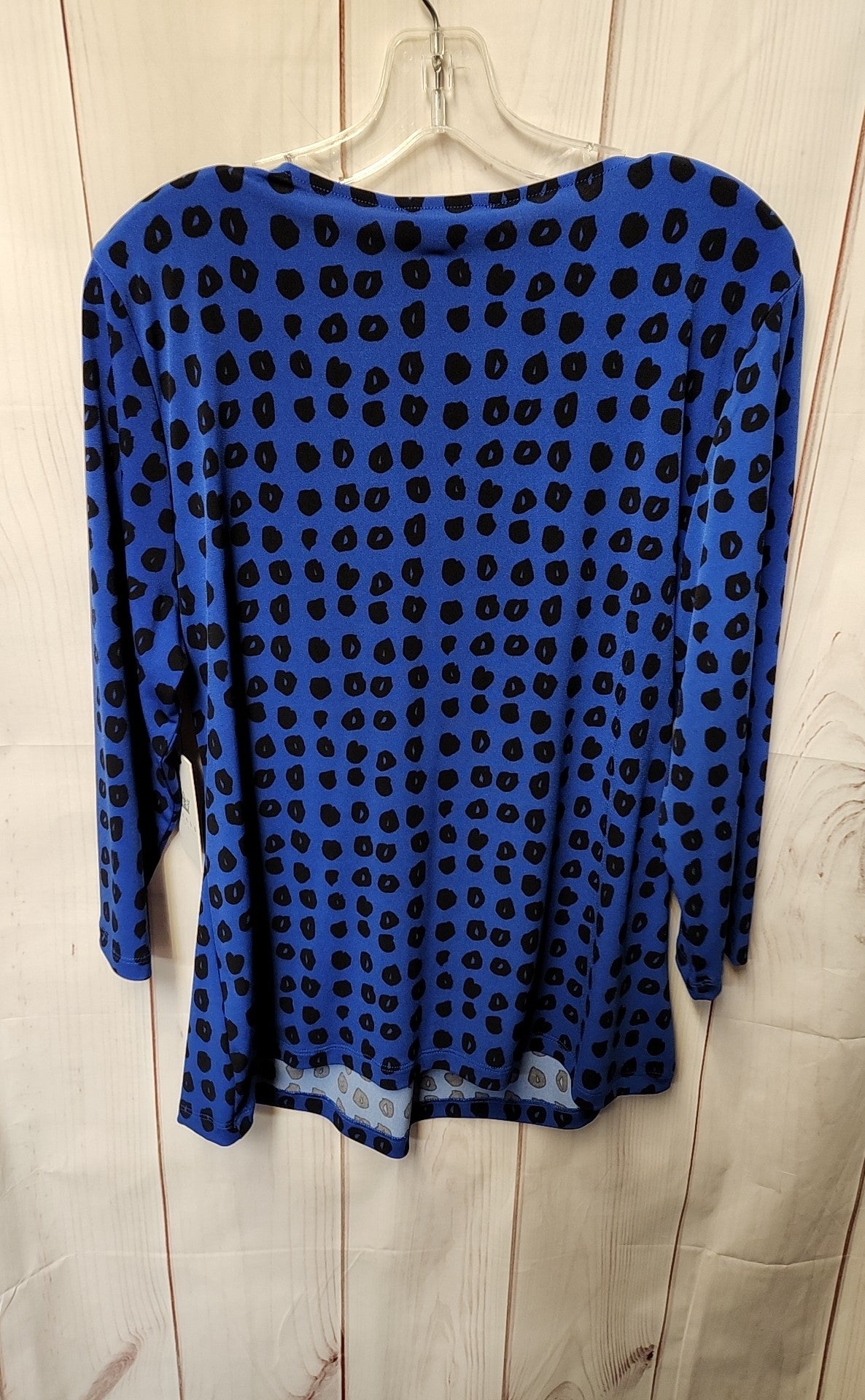 NWT Chaus Women's Size XL Blue 3/4 Sleeve Top