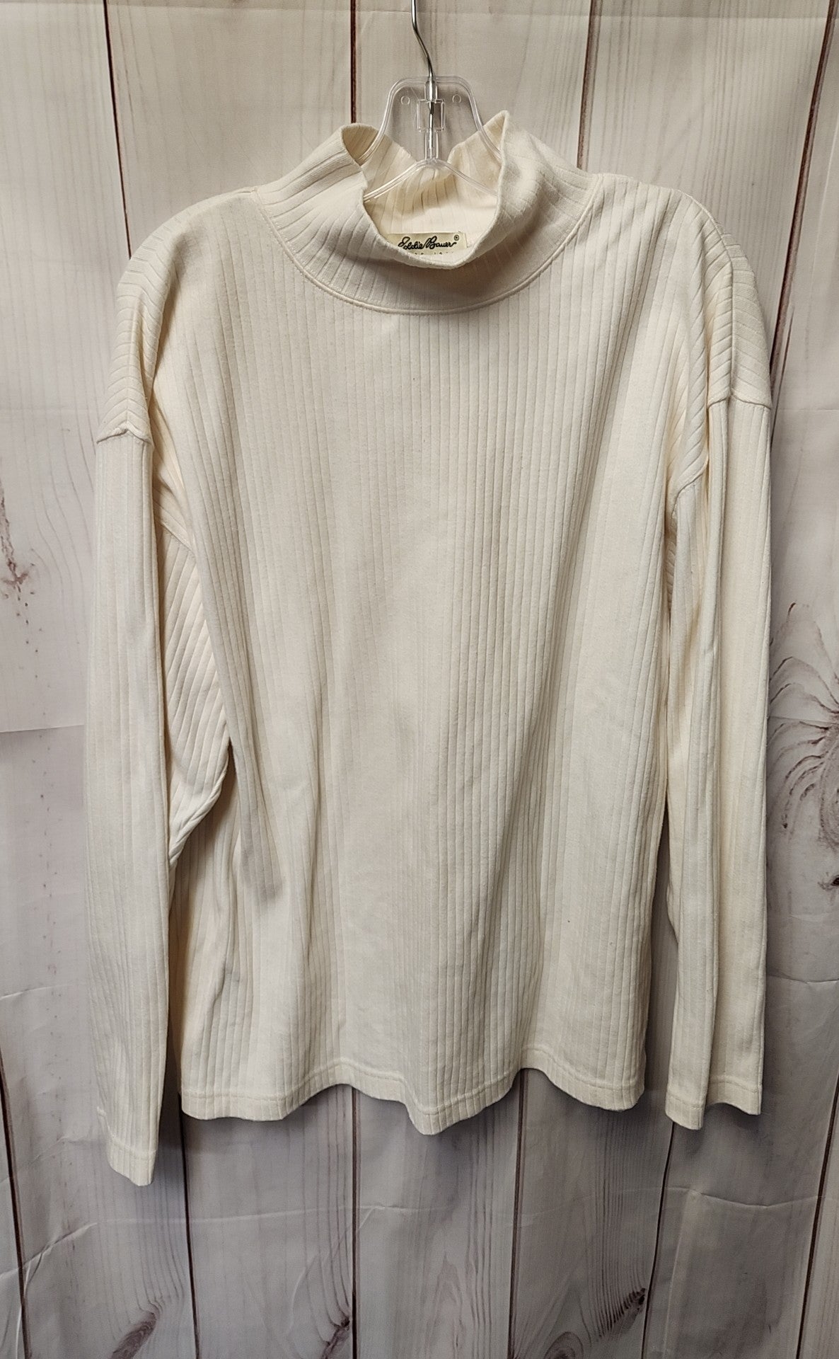 Eddie Bauer Women's Size L White Long Sleeve Top