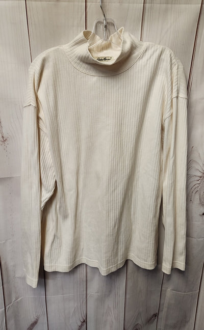 Eddie Bauer Women's Size L White Long Sleeve Top