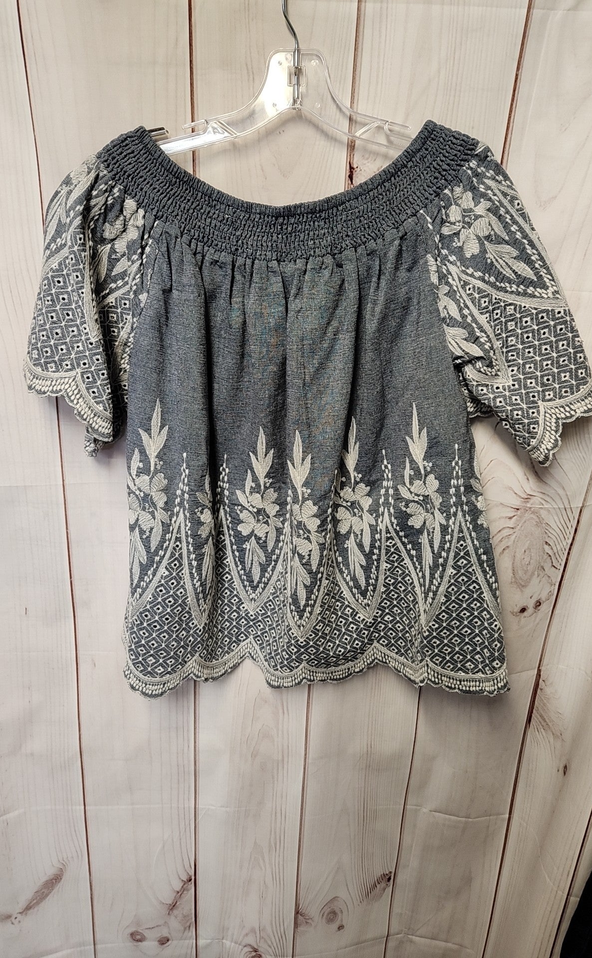 MurMur Women's Size M Blue Short Sleeve Top