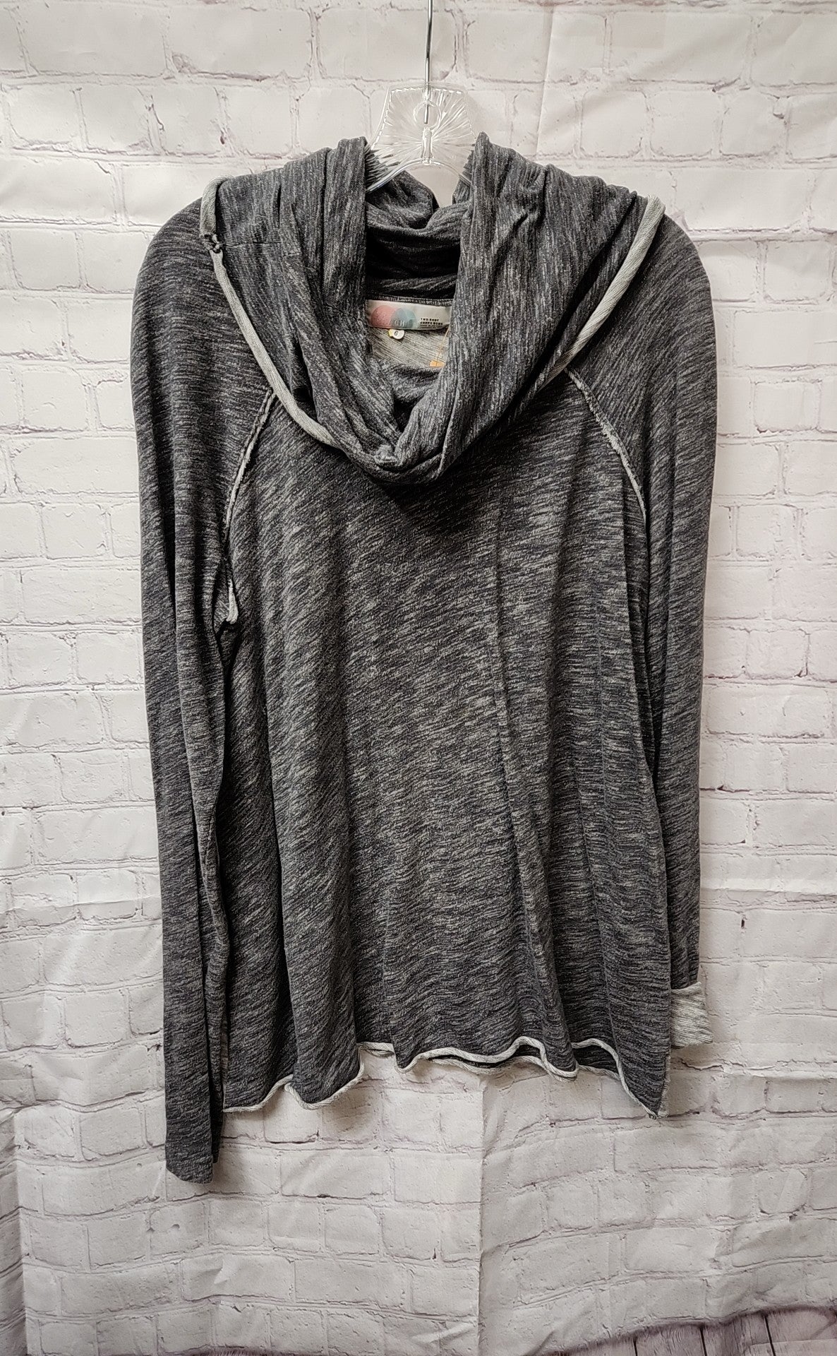 Free People Beach Women's Size One Size Gray Two Body Corps Deux Long Sleeve Top