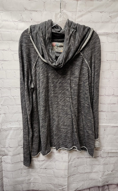 Free People Beach Women's Size One Size Gray Two Body Corps Deux Long Sleeve Top
