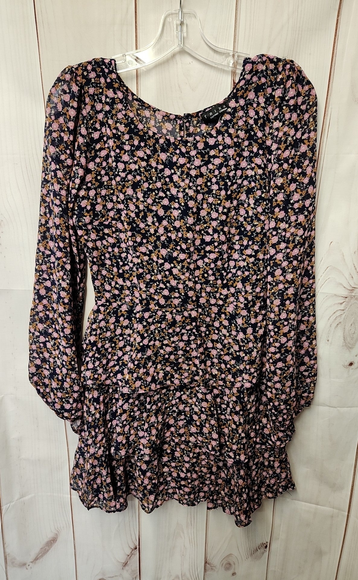 Trixxi Women's Size S Navy Floral Dress