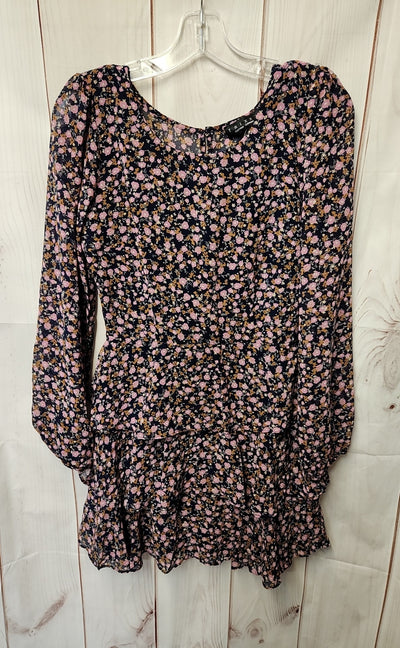 Trixxi Women's Size S Navy Floral Dress