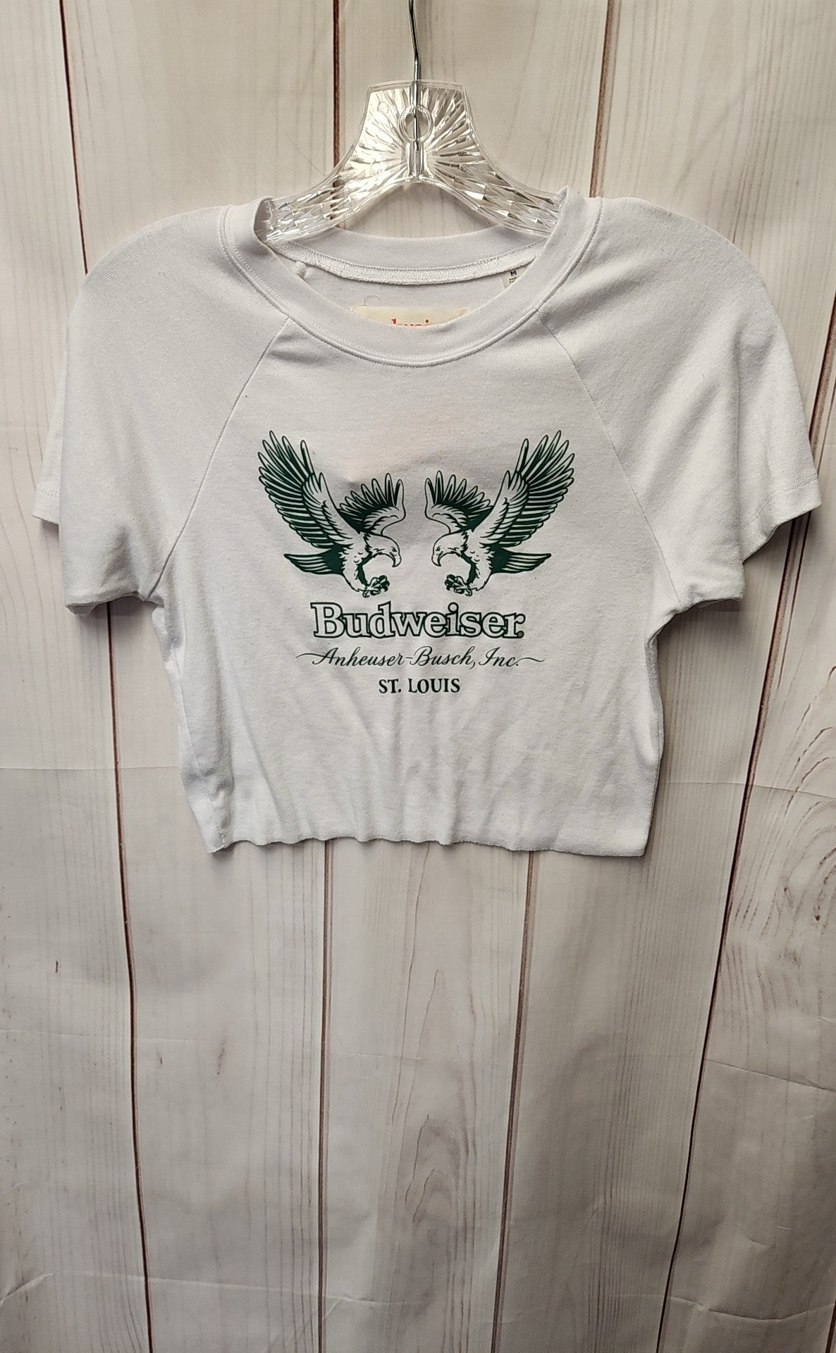 Budweiser Pacsun Women's Size M White Short Sleeve Top