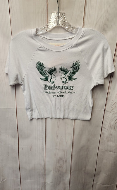Budweiser Pacsun Women's Size M White Short Sleeve Top
