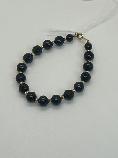 Black & Gold Beaded Bracelet