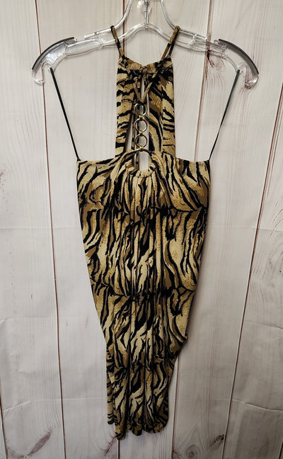 NWT Cache Women's Size S Brown Animal Print Dress