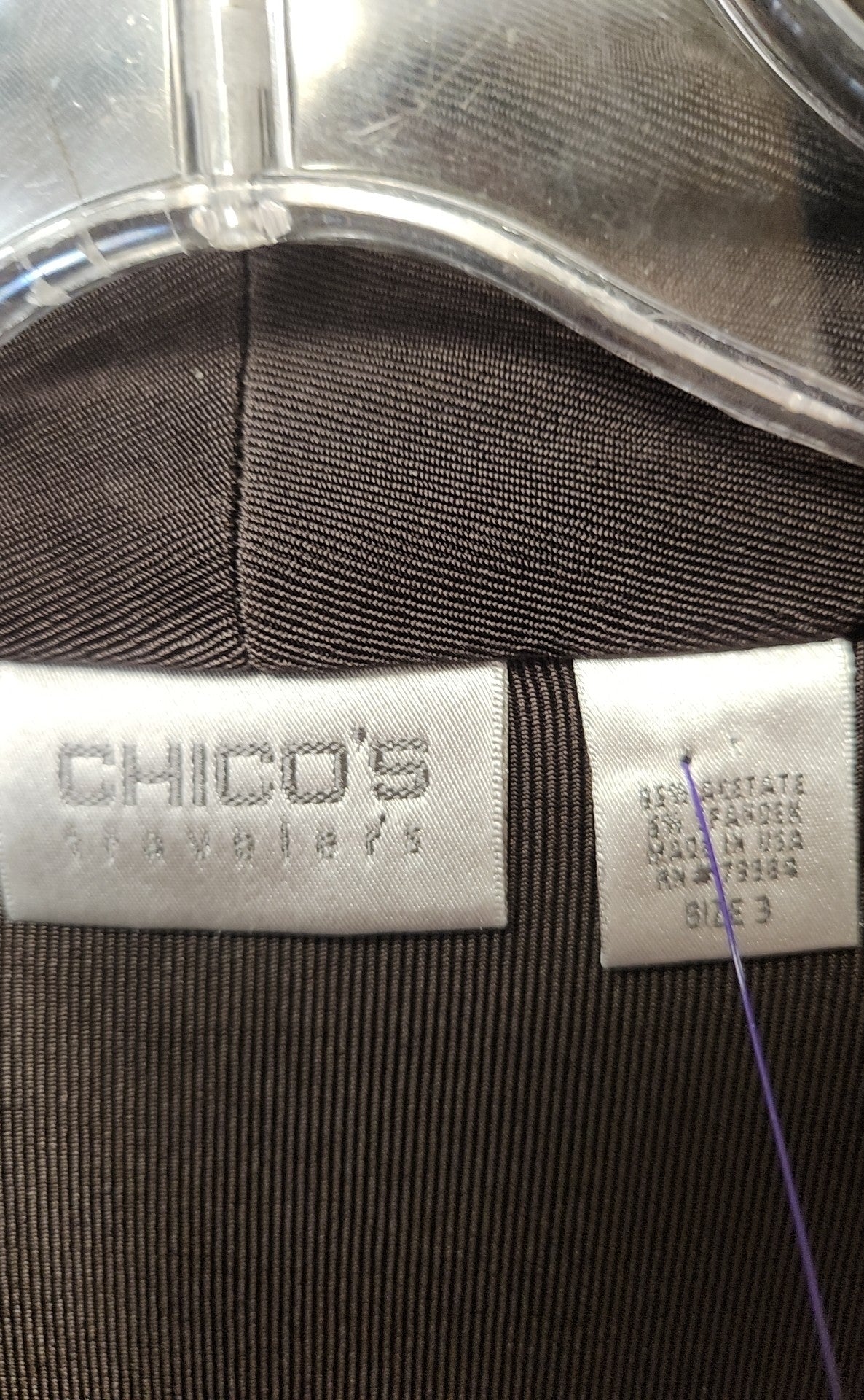 Travelers by Chico's Women's Size 3 = US XL Brown Cardigan