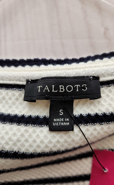 Talbots Women's Size S White 3/4 Sleeve Top