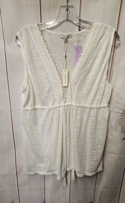 NWT Max Studio Women's Size XL White Sleeveless Top