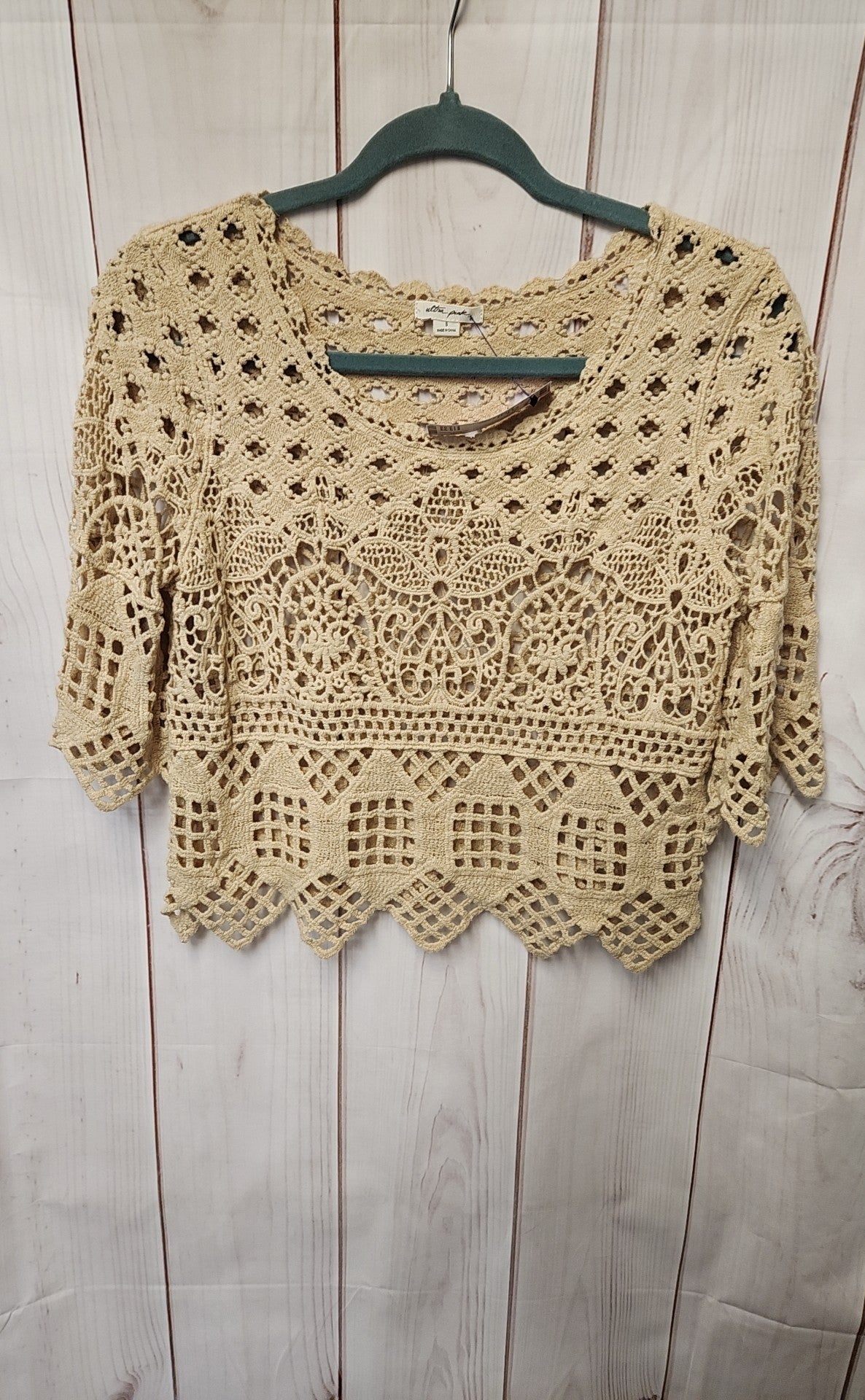 Ultra Pink Women's Size S Brown Short Sleeve Top