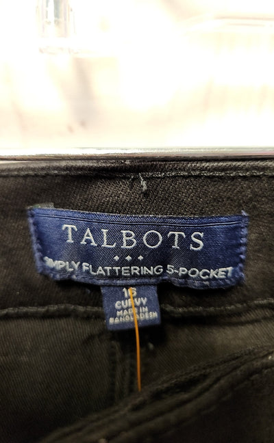 Talbots Women's Size 16 Black Pants Ankle Curvy