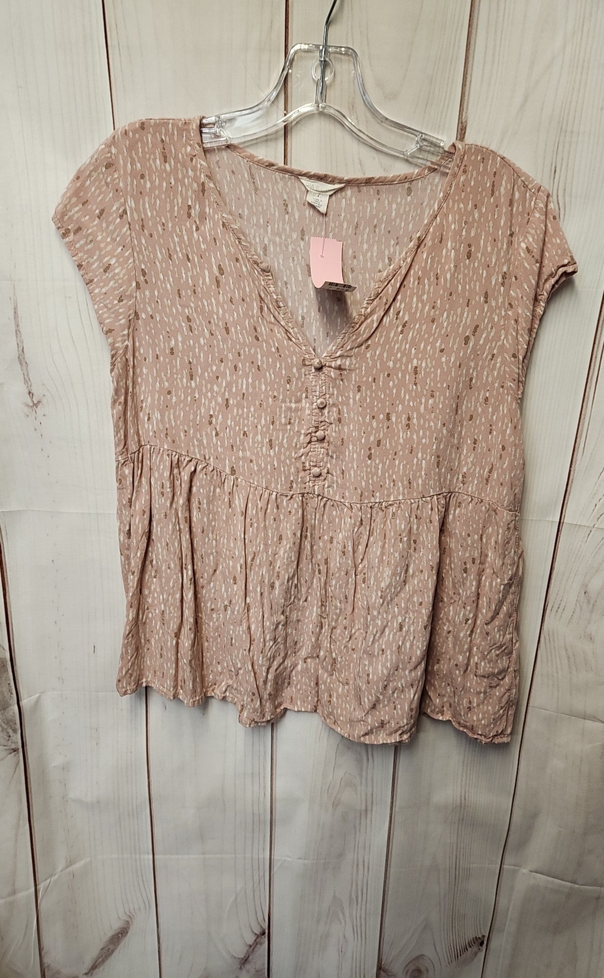 Caslon Women's Size S Pink Short Sleeve Top