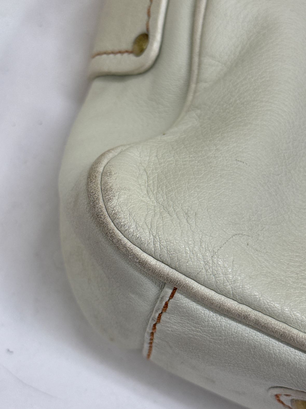 Marc by Marc Jacobs White Leather Purse Bag AS IS - marks/wear