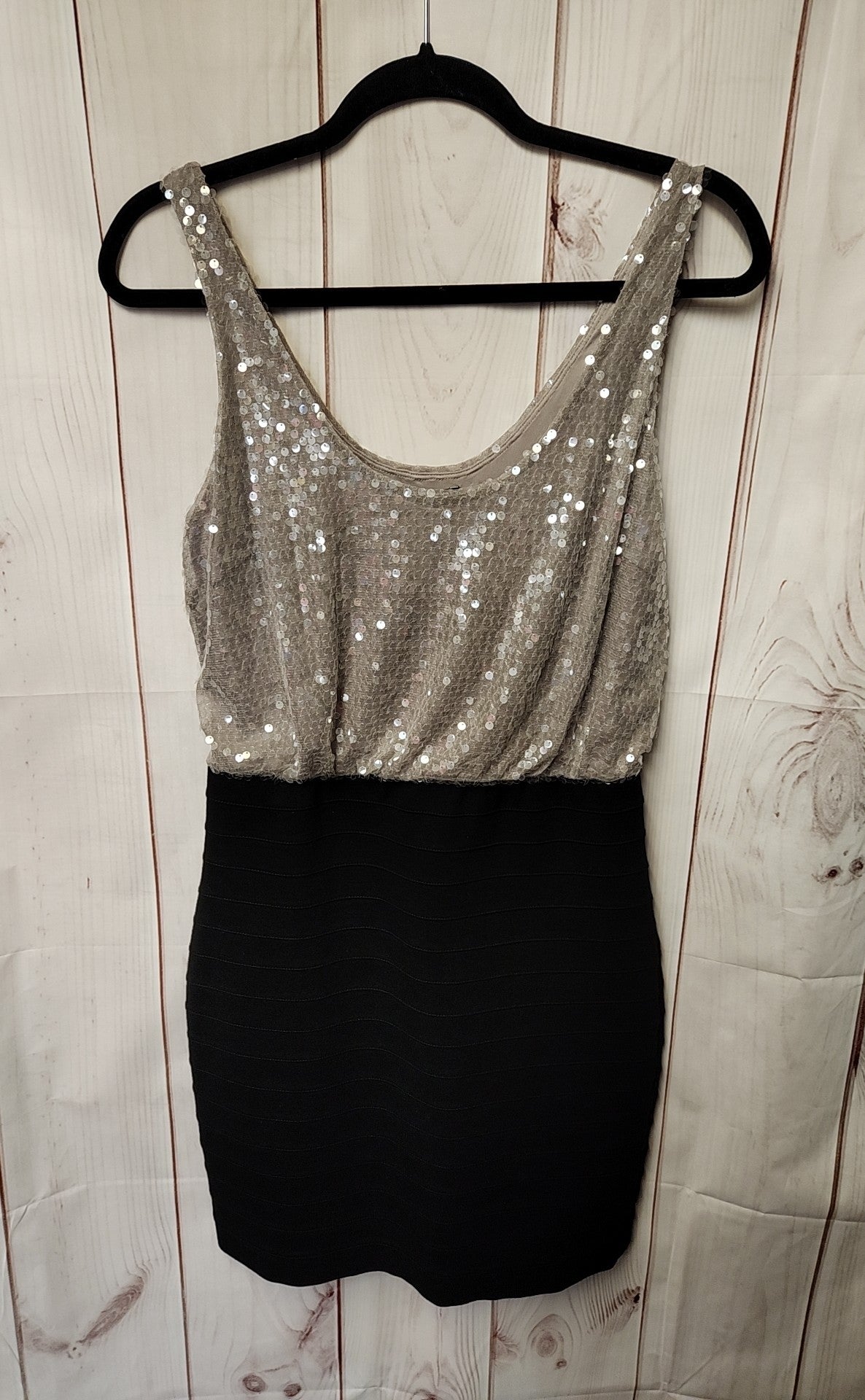 Express Women's Size M Black & Gray Sequined Dress