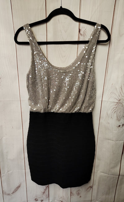 Express Women's Size M Black & Gray Sequined Dress