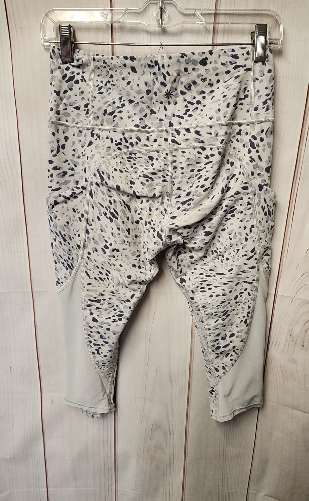 Athleta Women's Size S White & Blue Animal Print Active Capris