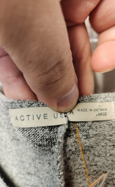 Active USA Women's Size L Gray Long Sleeve Top