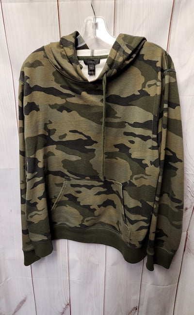 J Crew Women's Size XXL Green Camo Hoodie