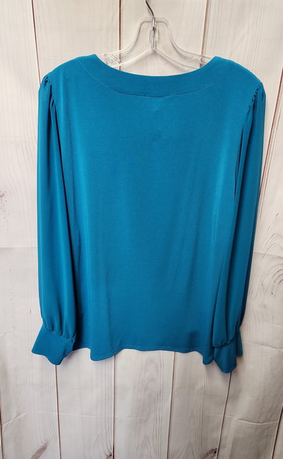 Calvin Klein Women's Size M Teal Long Sleeve Top