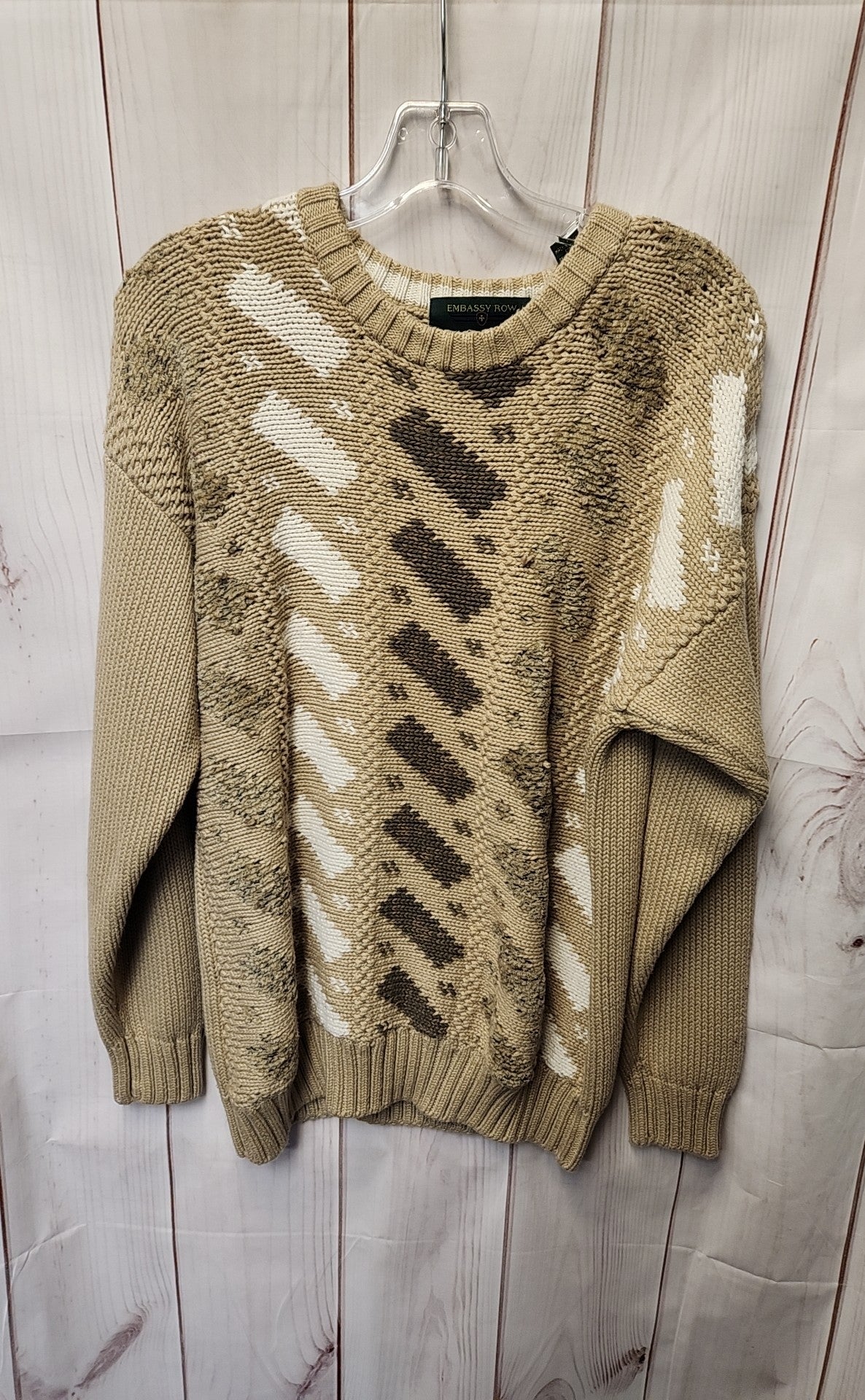 Embassy Row Men's Size M Beige Sweater